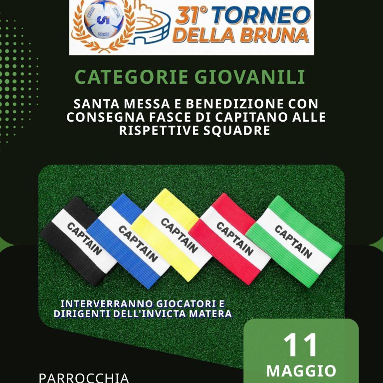 BENEDIZIONE DEI CAPITANI PER IL 31° TORNEO “MARIA Ss. DELLA BRUNA” DI CALCIO A 5